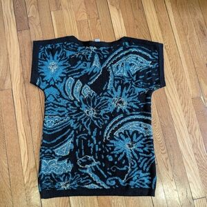 Christian Dior Vintage floral Sweater with metallic detail